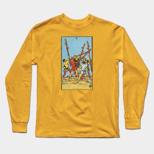 Five of wands tarot card Long Sleeve T-Shirt